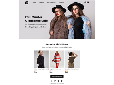 Landing/HomePage UI - eCommerce(Fashion) brand design brand identity branding homepage design landing design