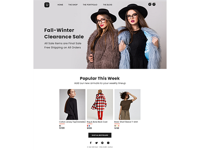 Landing/HomePage UI - eCommerce(Fashion)