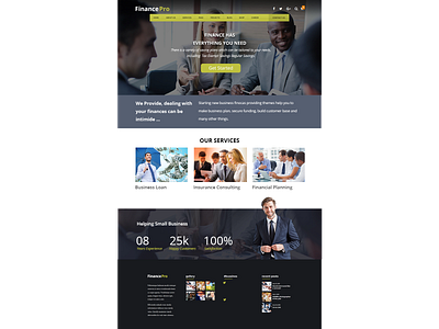 Home/landing page - Finance brand design brand identity branding homepage design landing page design