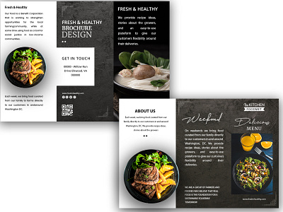 Brochure - FOOD MENU brand design brand identity branding brochure design brochure mockup