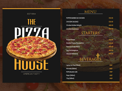 Brochure - Pizza outlet menu