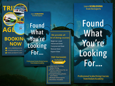 Brochure - Diving School brand design brand identity branding brochure design brochure template