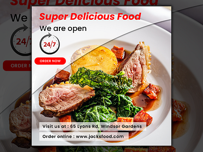 Instagram Ad. - Food & Restaurant instagram banner instagram post social media banner social media design