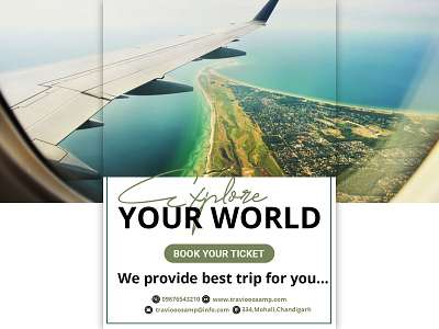 Flyer - Travel & Tourism flyer flyer design flyer template social media banner social media design