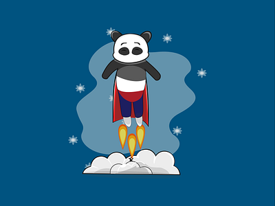 Superman From Panda branding graphic design logo