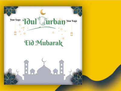 Eid Mubarak greetings branding graphic design logo