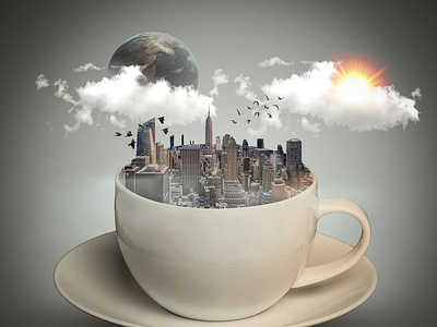 Cup Manipulation 3d animation branding graphic design logo manipulation motion graphics ui