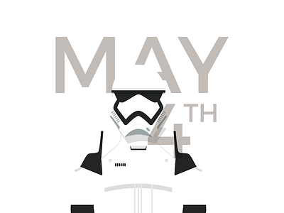 May the 4th be with you! illustration starwars stormtrooper tapekingkong vector white