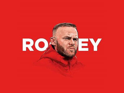 Wayne Rooney Tribute athlete captain digital painting football illustration player red rooney soccer striker tapekingkong wayne