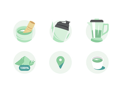 Icons for Tenzotea branding icons pack icons set tenzotea