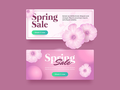 Spring sale banner background banner design illustration label radityazayadi sale season spring summer ui vector website