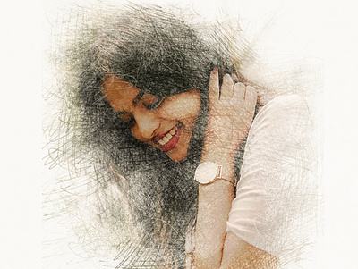 Scribble Sketch Art @gopikaramesh actresss design art graphic design photoshop scribblesketch