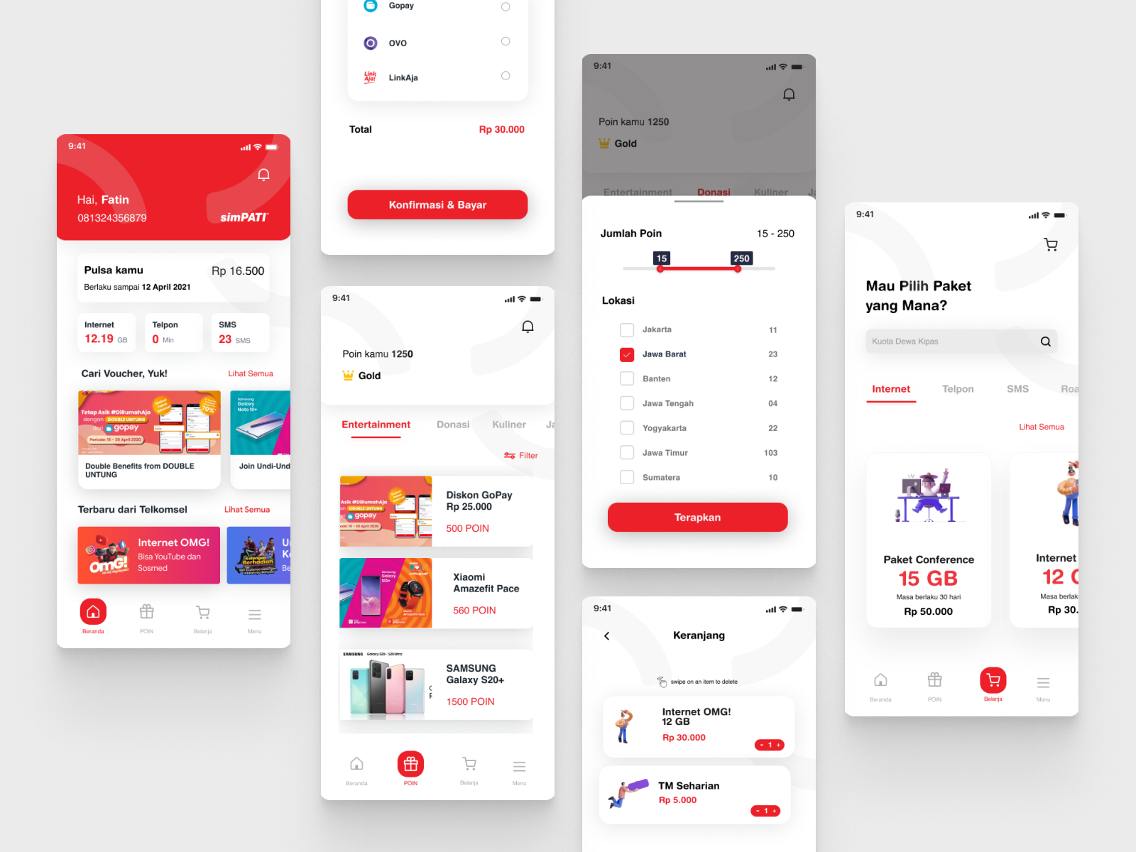Redesign MyTelkomsel App by Fatin Hanifah on Dribbble