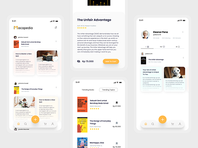 Macapedia, Book App book community mobile project ui