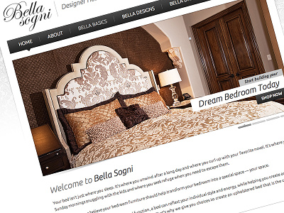 Bella Sogni - WIP bella bedrooms bella sogni design designer drawingart furniture headboards html html5 photoshop website