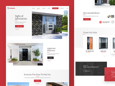 Pirnar design doors drawingart entrance photoshop responsive ui ux web webdesign website