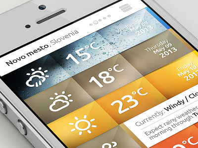 Weather iPhone APP app design drawingart ios iphone layout photoshop weather