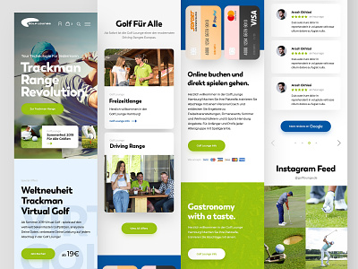 Golf Lounge Mobile clean course design drawingart golf golf ball golf club golfer golfing mobile photoshop responsive ui ux web webdesign website