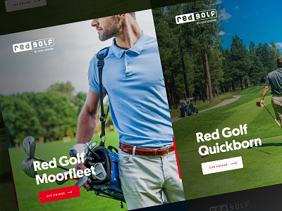 Red Golf clean design drawingart golf golf club golfcourse golfer golfing photoshop responsive ui ux web webdesign website