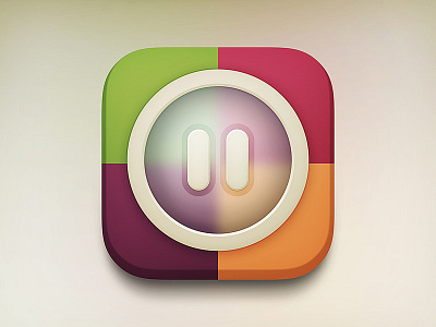 Pause iOS icon app design drawingart icon ios ios7 ipad iphone photoshop