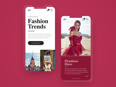 Fashion Trends Mobile adobexd design drawingart fashion free freebie minimal phone responsive trend ui ux website