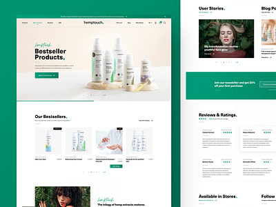 Hemptouch cbd design drawingart drops health healthcare hemp hemptouch natural organic products responsive skin ui ux web website