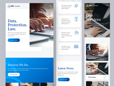DPL Consult Mobile design drawingart law legal responsive ui ux web website