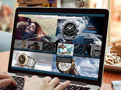 Omega Watches design drawingart omega photoshop responsive ui ux watch watches website