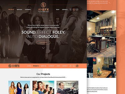 AnEFX anefx design drawingart film html5 industry music pager responsive ui ux website
