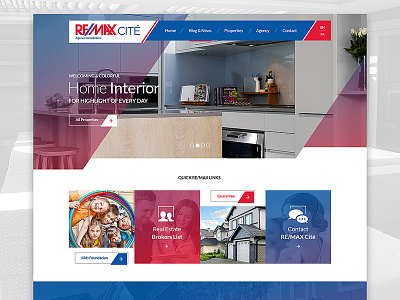 RE/MAX Cite agency cite design drawingart html5 real estate realestate remax responsive ui ux website