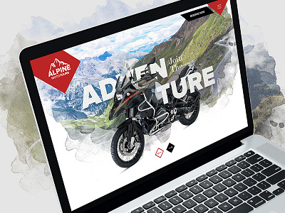 Alpine Moto Tours WIP alpine design drawingart moto motorbike motorcycle responsive tours trips ui ux website