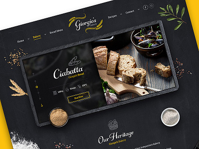 Giorgio's Bakery WIP bakery bread design drawingart flour italy responsive trendy ui ux web website