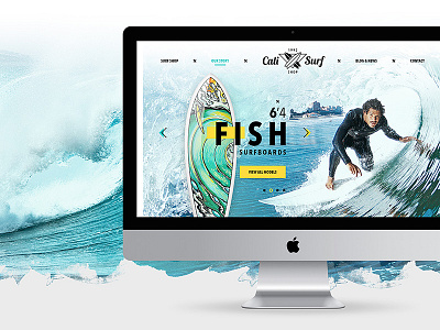 Cali Surf Shop on Behance behance california design drawingart responsive surf trendy ui ux waves web website