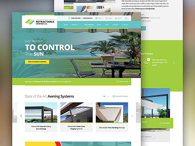 Retractable Awnings awning design drawingart ecommerce flat responsive shop ui ux web website