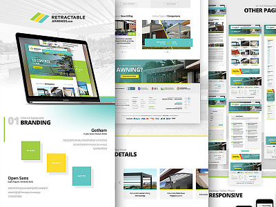 Retractable Awnings on Behance awning behance design drawingart ecommerce presentation responsive shop ui ux web website