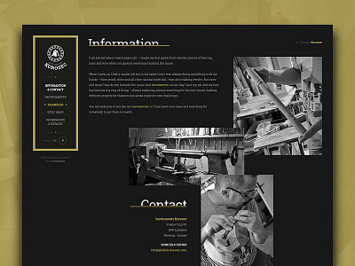 Instruments Korosec clean design drawingart handcrafted instruments minimal presentation responsive retina ui ux website