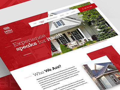 Metal Roof Master clean design drawingart metal minimal responsive roof ui ux web webdesign website