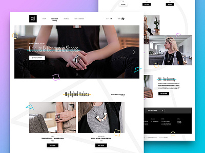 SUI Fine Geometry design geometry handmade product responsive shop sui ui ux web webdesign webshop
