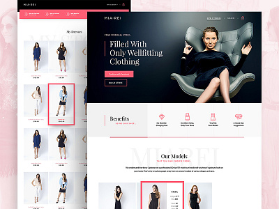 MIA REI design drawingart ecommerce fashion responsive ui ux webdesign website women