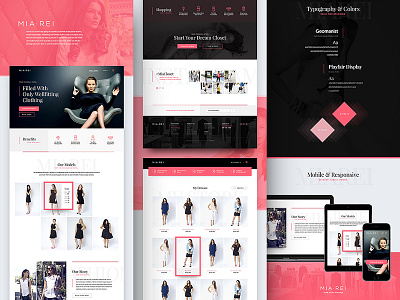 MIA REI on Behance behance design drawingart ecommerce fashion responsive ui ux webdesign website women