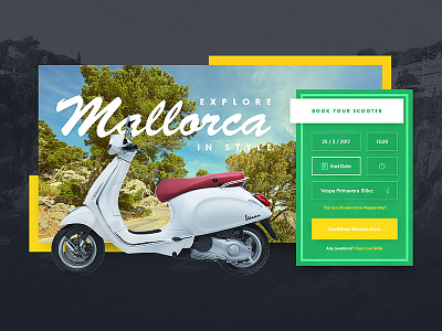 Bullimoto bullimoto design drawingart rent rental responsive ui ux vespa web webdesign website