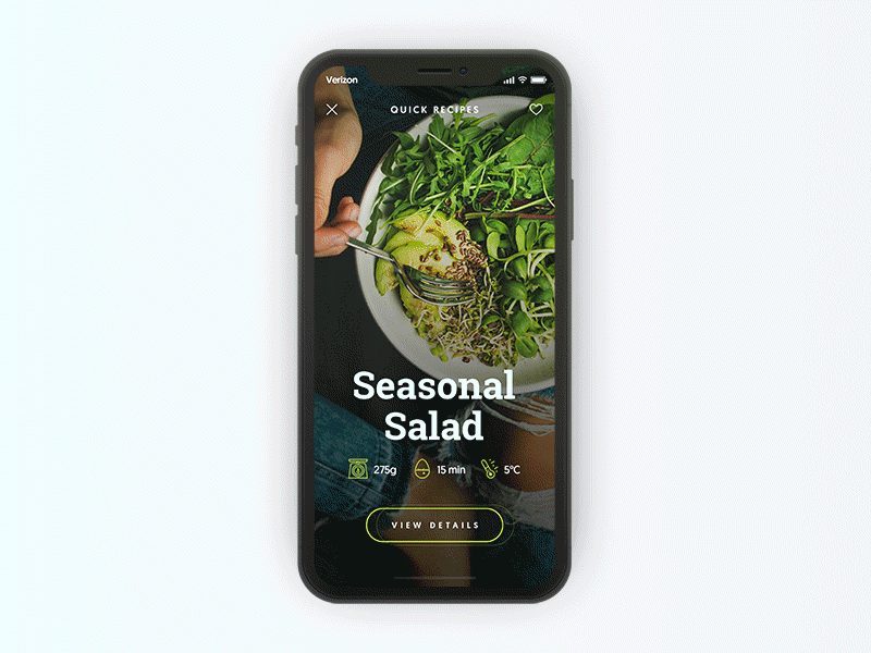 Recipes Animation animation app application clean drawingart gif ios iphone recipe recipes ui ux