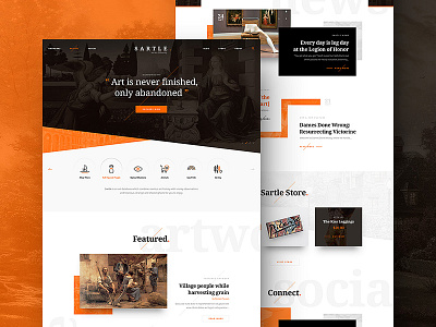 Sartle art design drawingart gallery history responsive ui ux web website