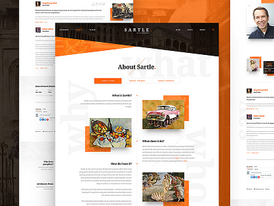 Sartle - Other Pages art design drawingart gallery history responsive ui ux web website