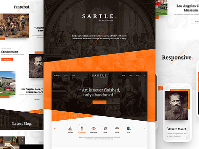 Sartle on Behance art design drawingart gallery history responsive ui ux web website