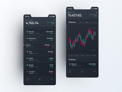 Crypto Wallet App app application crypto cryptocurrency design drawingart ios iphone token ui ux wallet