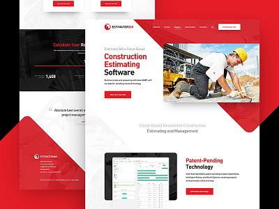 Estimator 360 app construction design drawingart repsonsive software ui ux web webdesign website