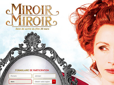 Miroir Miroir (Mirror Mirror) design drawingart layout layout design microsite miroir miroir miroir mirror mirror mirror photoshop web website