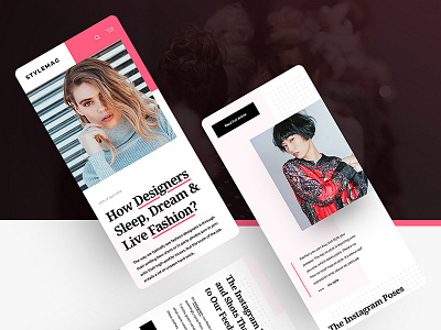 StyleMag Mobile clean design drawingart fashion magazine minimal ui uidesign ux uxdesign web website