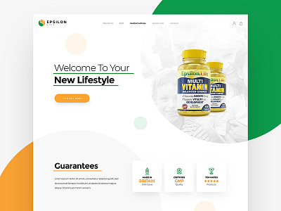 Epsilon Life design drawingart responsive suplement ui uidesign ux uxdesign web webdesign website